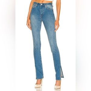 Something navy denim pants with slit size 24